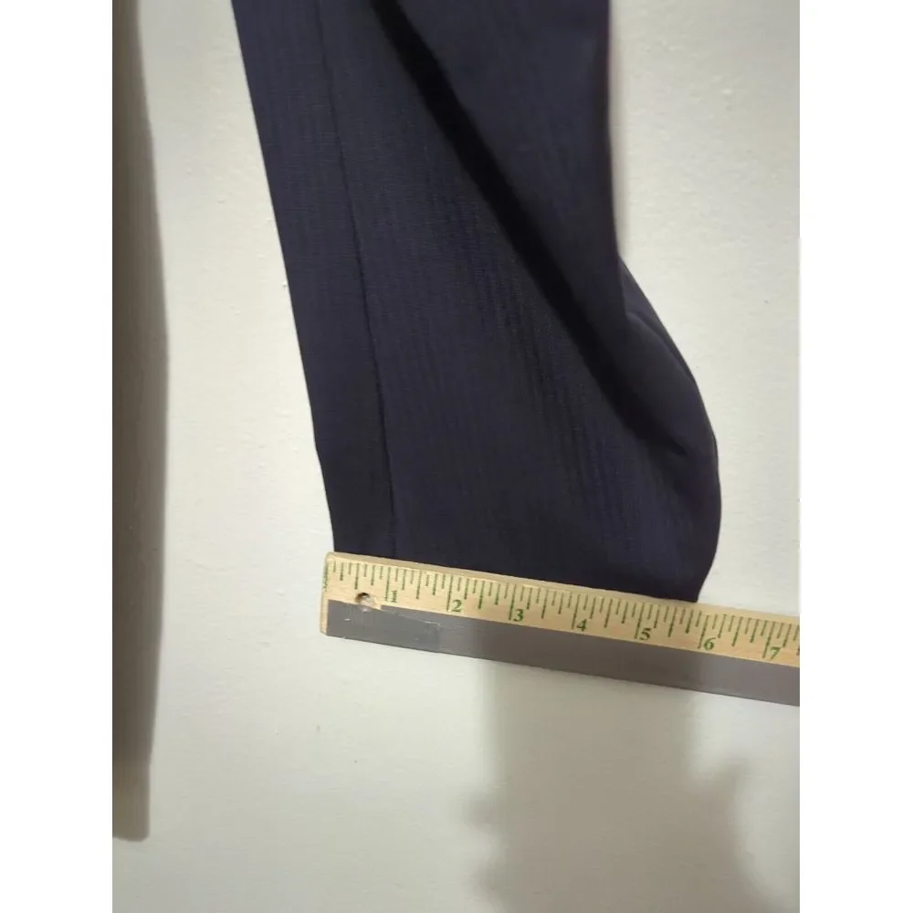 Polo Ralph Lauren Navy Blue Pinstripe Blazer 42L Virgin Wool Made in Italy 3-Btn